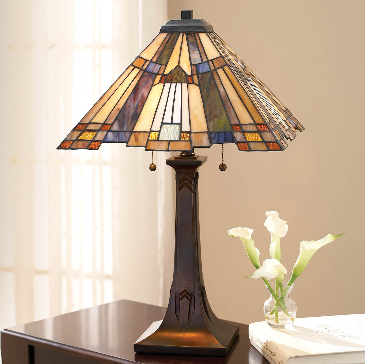 Quoizel Table Lamp from the Inglenook range. Inglenook 2 Light Table Lamp Product Code = QZ-INGLENOOK-TL