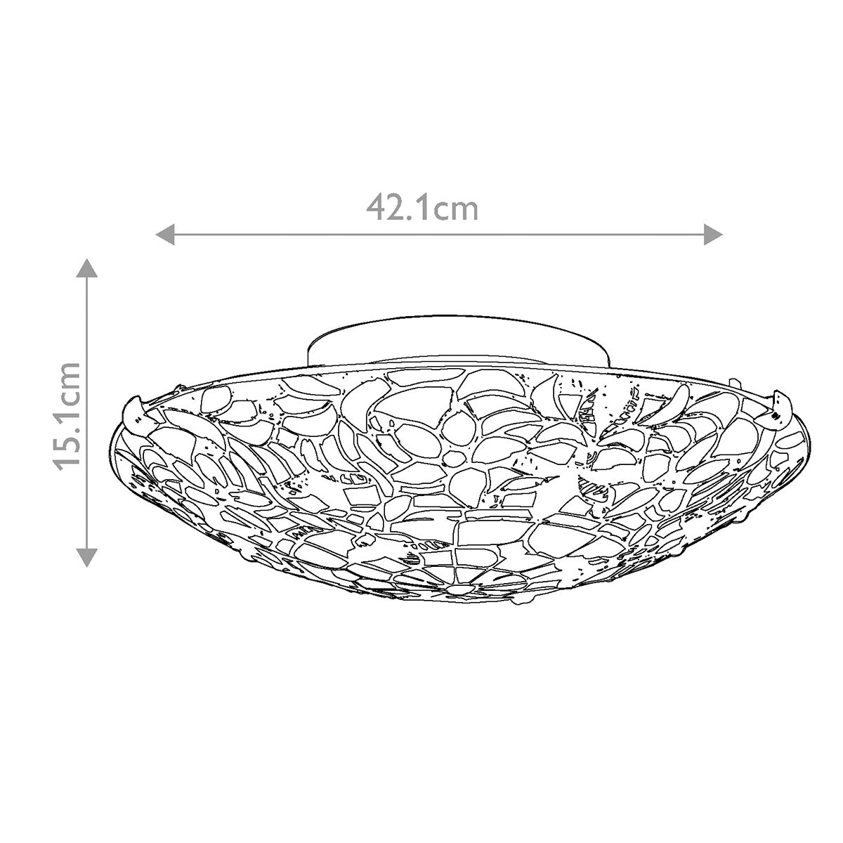 Quoizel Ceiling Flush from the Kami range. Kami 2 Light Flush – SKU QZ-KAMI-F