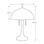 Quoizel Table Lamp from the Kami range. Kami 2 Light Table Lamp – SKU QZ-KAMI-TL