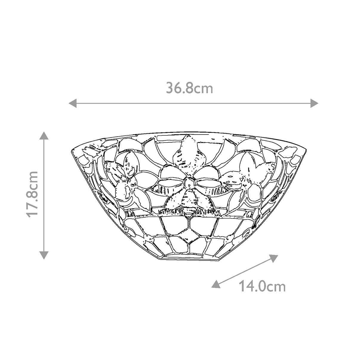Quoizel Wall Light from the Kami range. Kami 2 Light Wall Uplighter – SKU QZ-KAMI-WU