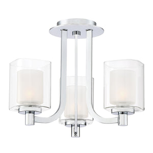 Quoizel Ceiling Semi-Flush from the Kolt range. Kolt 3 Light Semi-Flush Product Code = QZ-KOLT-SF-PC-BATH