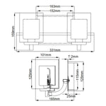 Quoizel Wall Light from the Kolt range. Kolt 2 Light Wall Light – SKU QZ-KOLT2-PC-BATH