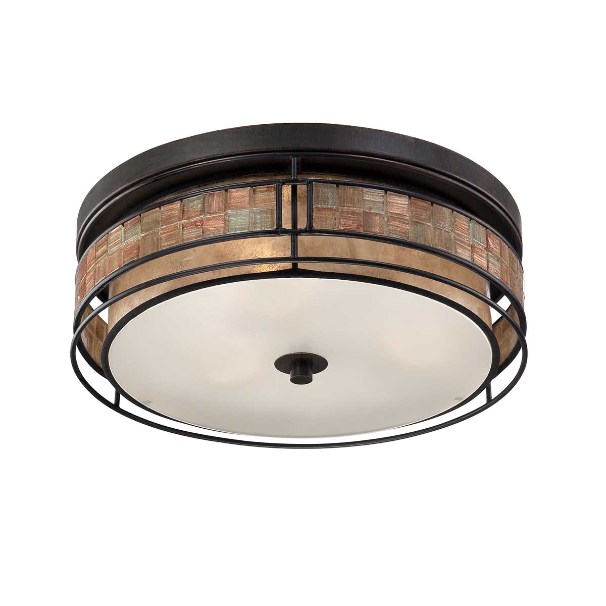 Quoizel Ceiling Flush from the Laguna range. Laguna 3 Light Large Flush  Product Code = QZ-LAGUNA-F-L