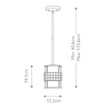 Quoizel Pendant from the Laguna range. Laguna 1 Light Mini Pendant – SKU QZ-LAGUNA-MP