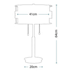 Quoizel Table Lamp from the Laguna range. Laguna 2 Light Table Lamp – SKU QZ-LAGUNA-TL