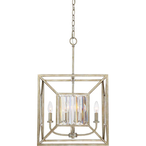 Quoizel Pendant from the Lakeside range. Lakeside 4 Light Square Pendant Product Code = QZ-LAKESIDE4-P-B