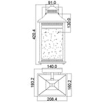 Quoizel Outdoor Wall Light from the Livingston range. Livingston 3 Light Large Wall Lantern – SKU QZ-LIVINGSTON2-L