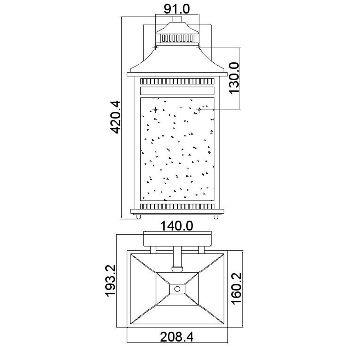 Quoizel Outdoor Wall Light from the Livingston range. Livingston 3 Light Large Wall Lantern – SKU QZ-LIVINGSTON2-L