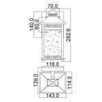 Quoizel Outdoor Wall Light from the Livingston range. Livingston 1 Light Small Wall Lantern – SKU QZ-LIVINGSTON2-S