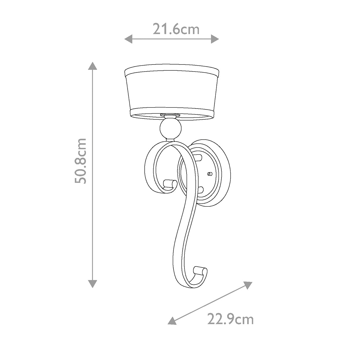 Quoizel Wall Light from the Madison Manor range. Madison Manor 1 Light Wall Light - Imperial Silver Product Code = QZ-MADISON-MANOR1-IS