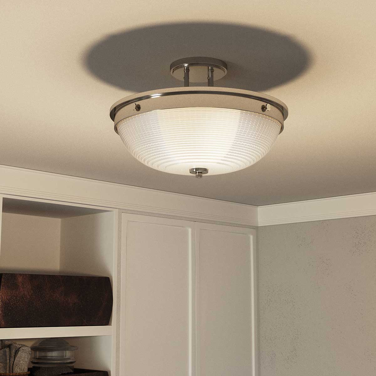 Quoizel Ceiling Semi-Flush from the Mantle range. Mantle 2 Light Semi-Flush Product Code = QZ-MANTLE-SF-IS