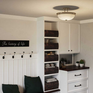 Quoizel Ceiling Semi-Flush from the Mantle range. Mantle 2 Light Semi-Flush Product Code = QZ-MANTLE-SF-IS