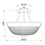 Quoizel Ceiling Semi-Flush from the Mantle range. Mantle 2 Light Semi-Flush – SKU QZ-MANTLE-SF-WS