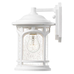 Quoizel Outdoor Wall Light from the Marblehead range. Marblehead 1 Light Small Wall Lantern Product Code = QZ-MARBLEHEAD-S-WHT
