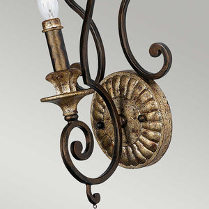 Quoizel Wall Light from the Marquette range. Marquette 1 Light Wall Light Product Code = QZ-MARQUETTE1