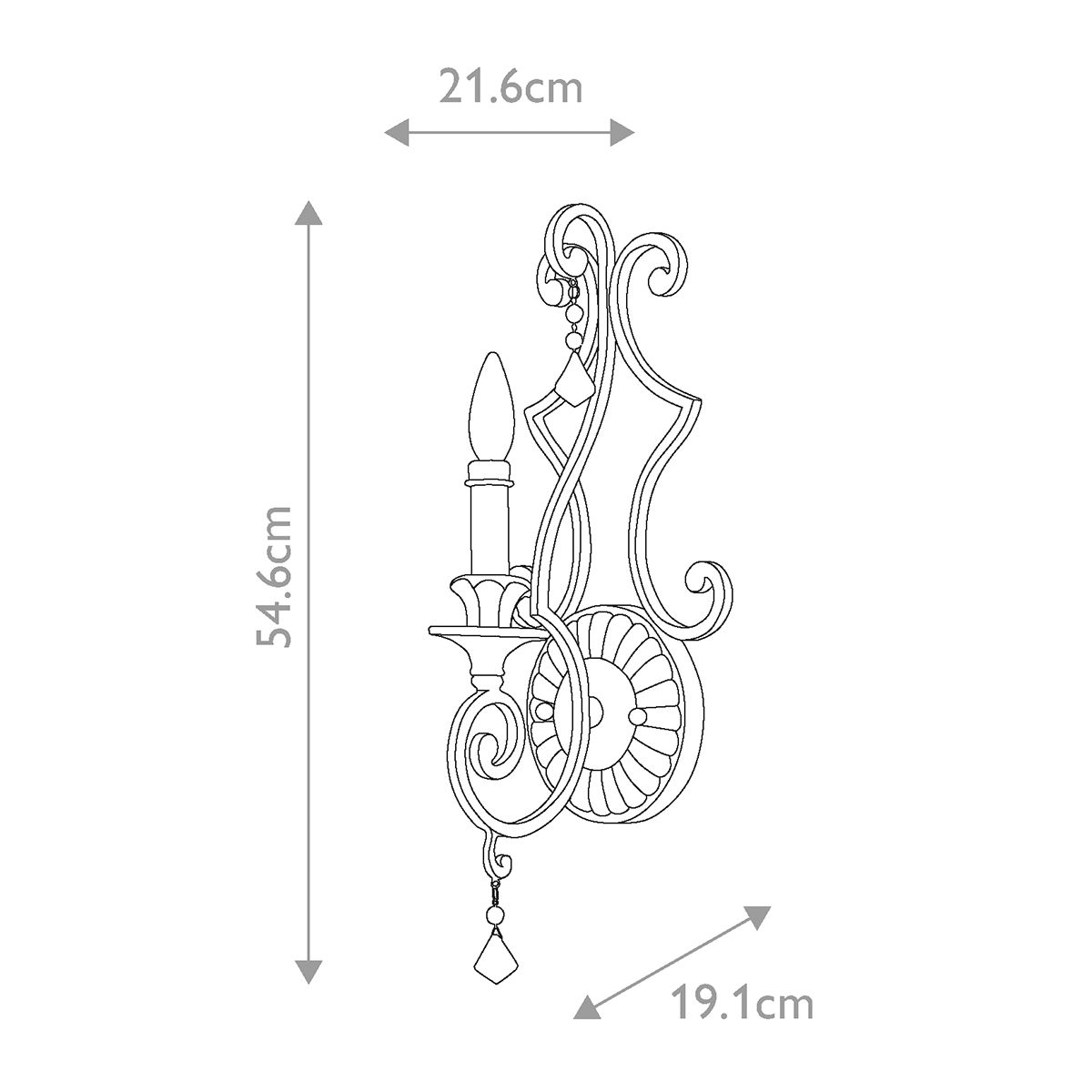 Quoizel Wall Light from the Marquette range. Marquette 1 Light Wall Light – SKU QZ-MARQUETTE1
