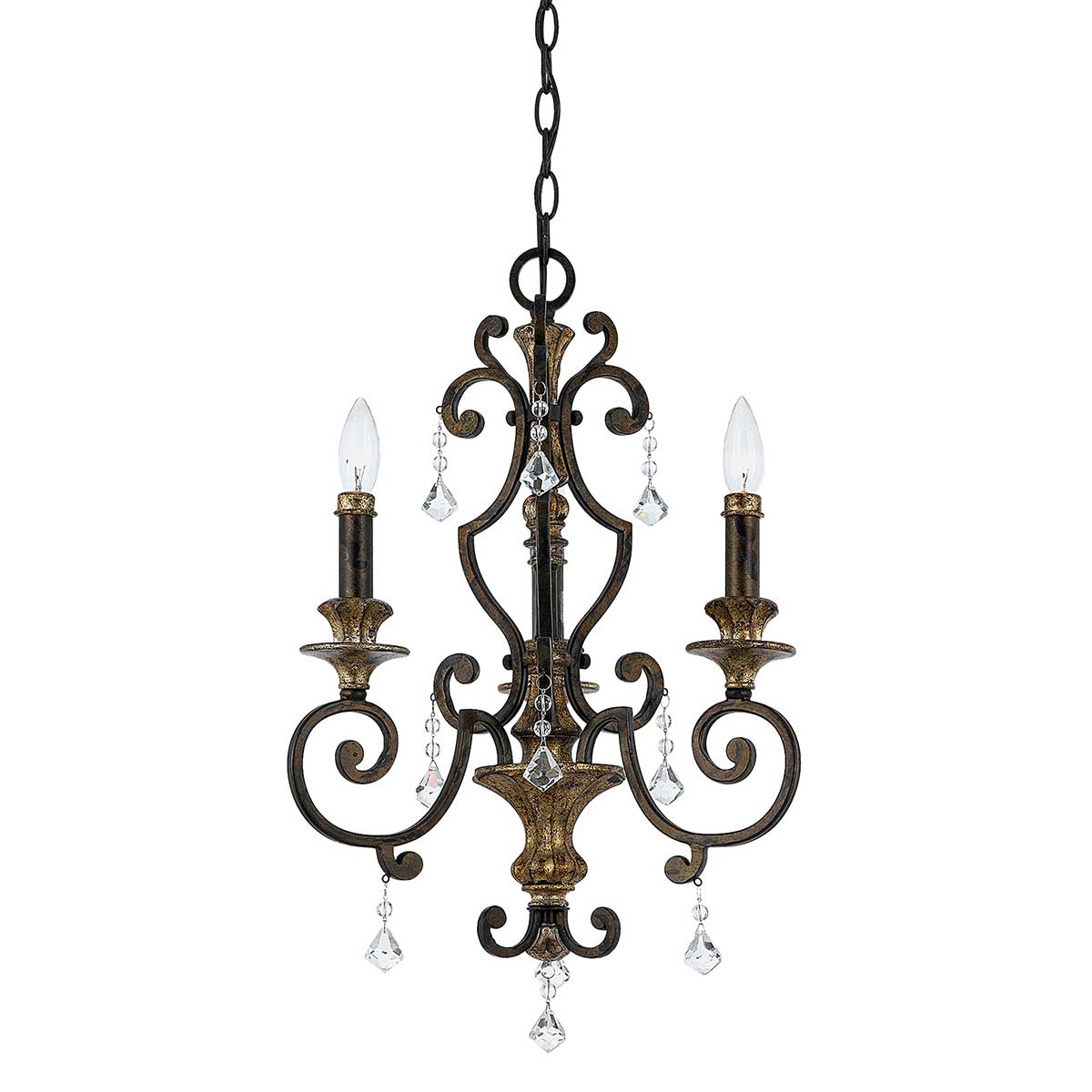 Quoizel Chandelier from the Marquette range. Marquette 3 Light Chandelier Product Code = QZ-MARQUETTE3