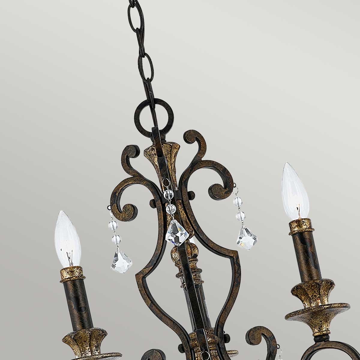 Quoizel Chandelier from the Marquette range. Marquette 3 Light Chandelier Product Code = QZ-MARQUETTE3