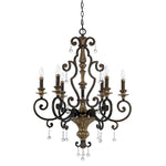 Quoizel Chandelier from the Marquette range. Marquette 6 Light Chandelier Product Code = QZ-MARQUETTE6-A