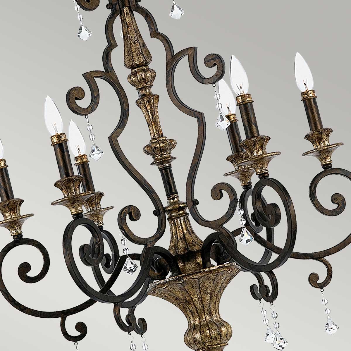 Quoizel Chandelier from the Marquette range. Marquette 6 Light Chandelier Product Code = QZ-MARQUETTE6-A