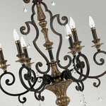 Quoizel Chandelier from the Marquette range. Marquette 6 Light Chandelier Product Code = QZ-MARQUETTE6-A
