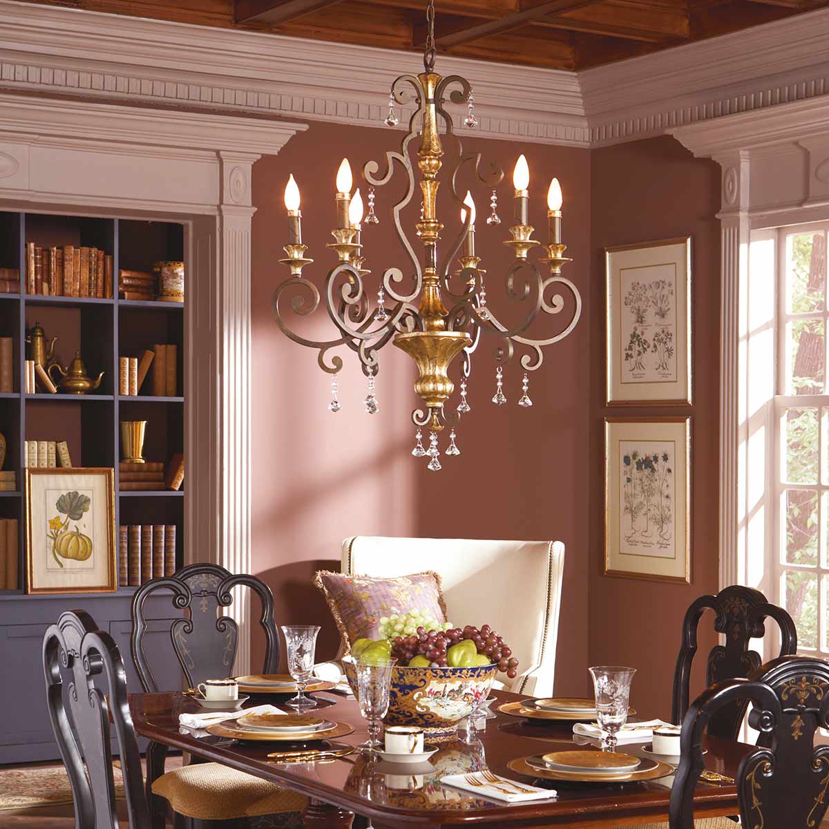 Quoizel Chandelier from the Marquette range. Marquette 6 Light Chandelier Product Code = QZ-MARQUETTE6-A