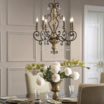 Quoizel Chandelier from the Marquette range. Marquette 6 Light Chandelier – SKU QZ-MARQUETTE6-A
