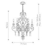 Quoizel Chandelier from the Marquette range. Marquette 6 Light Chandelier – SKU QZ-MARQUETTE6-A