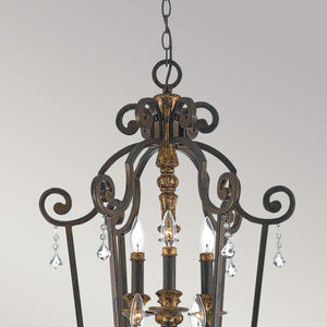 Quoizel Chandelier from the Marquette range. Marquette 6 Light Chandelier Product Code = QZ-MARQUETTE6-B