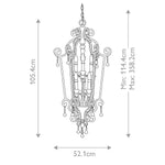 Quoizel Chandelier from the Marquette range. Marquette 6 Light Chandelier – SKU QZ-MARQUETTE6-B