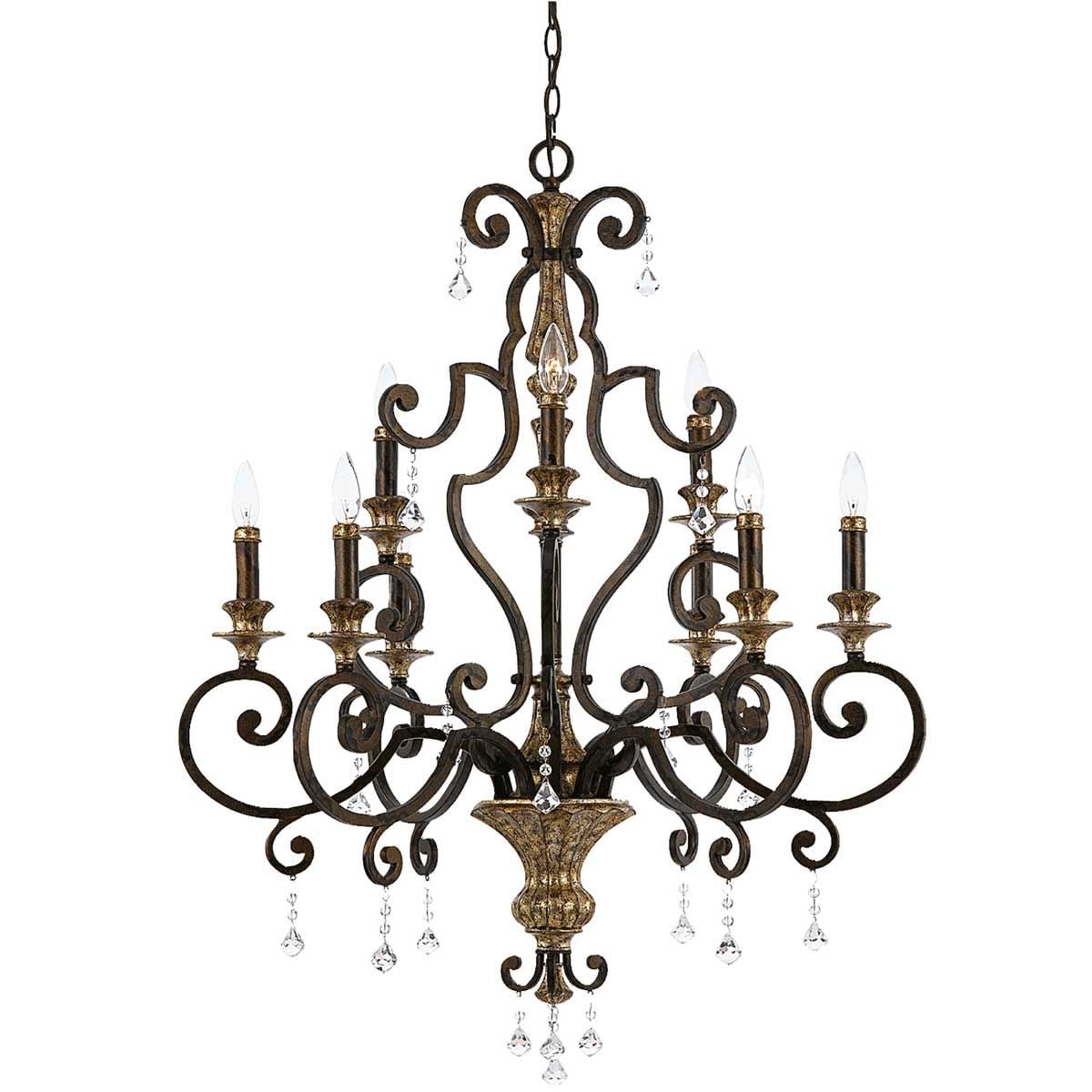 Quoizel Chandelier from the Marquette range. Marquette 9 Light Chandelier – SKU QZ-MARQUETTE9