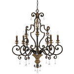 Quoizel Chandelier from the Marquette range. Marquette 9 Light Chandelier Product Code = QZ-MARQUETTE9