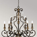 Quoizel Chandelier from the Marquette range. Marquette 9 Light Chandelier – SKU QZ-MARQUETTE9
