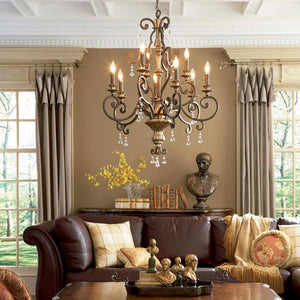 Quoizel Chandelier from the Marquette range. Marquette 9 Light Chandelier Product Code = QZ-MARQUETTE9