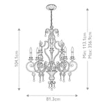 Quoizel Chandelier from the Marquette range. Marquette 9 Light Chandelier – SKU QZ-MARQUETTE9