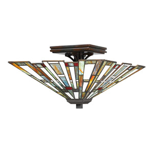 Quoizel Ceiling Flush from the Maybeck range. Maybeck 2 Light Flush Product Code = QZ-MAYBECK-F