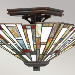 Quoizel Ceiling Flush from the Maybeck range. Maybeck 2 Light Flush Product Code = QZ-MAYBECK-F