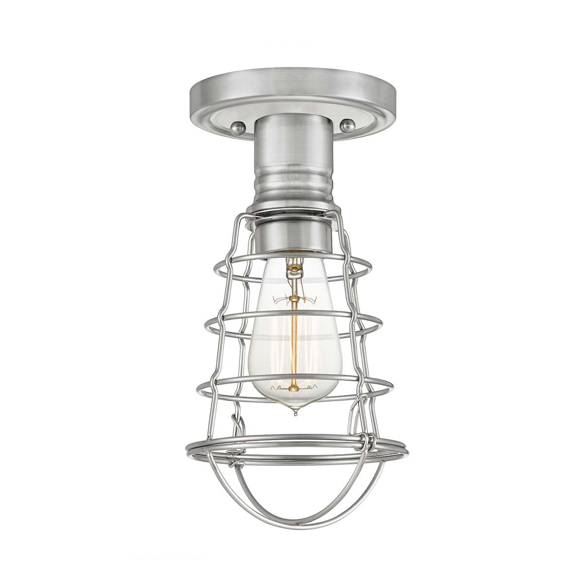 Quoizel Ceiling Semi-Flush from the Mixon range. Mixon 1 Light Semi-Flush Product Code = QZ-MIXON-SF-BN