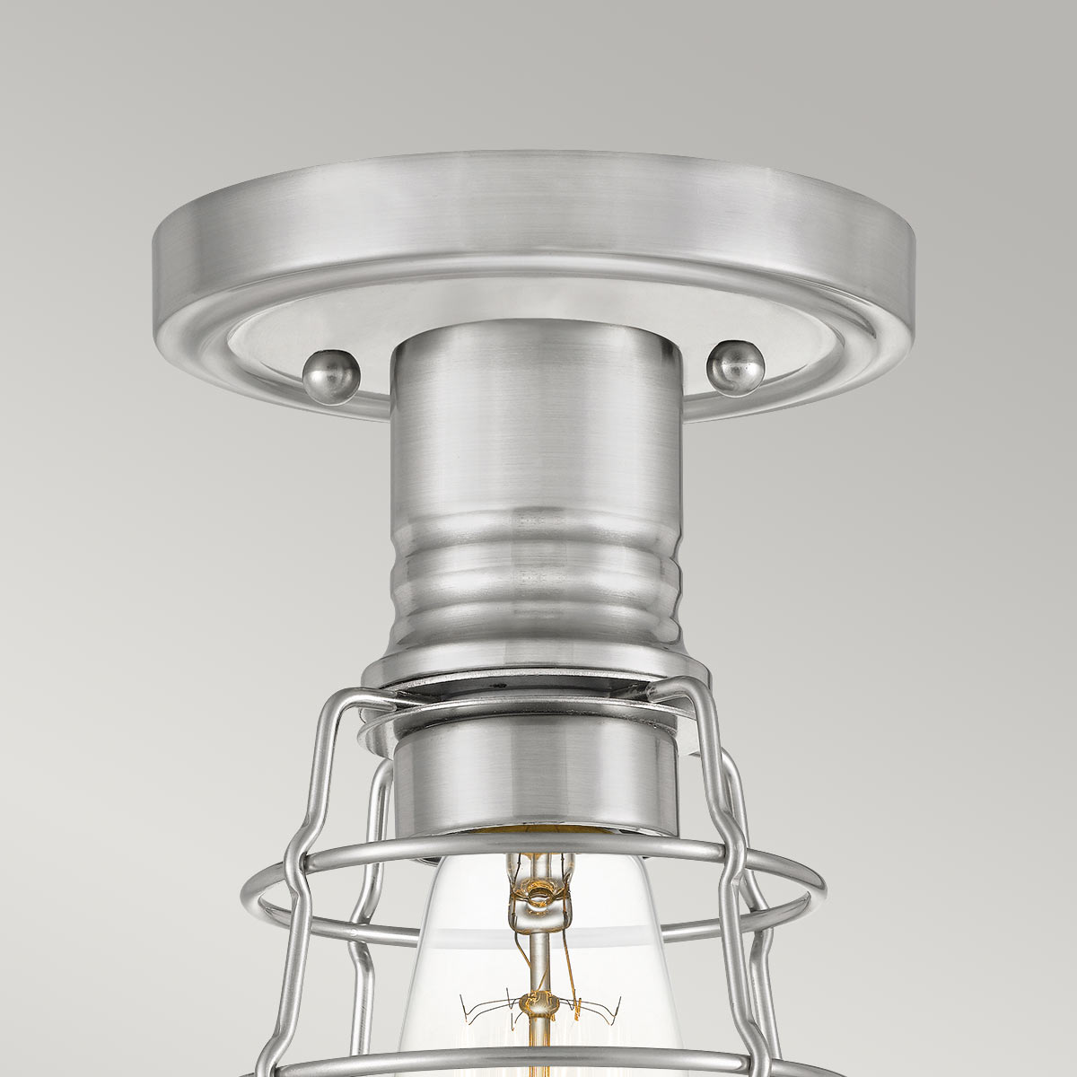 Quoizel Ceiling Semi-Flush from the Mixon range. Mixon 1 Light Semi-Flush Product Code = QZ-MIXON-SF-BN