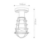 Quoizel Ceiling Semi-Flush from the Mixon range. Mixon 1 Light Semi-Flush – SKU QZ-MIXON-SF-BN