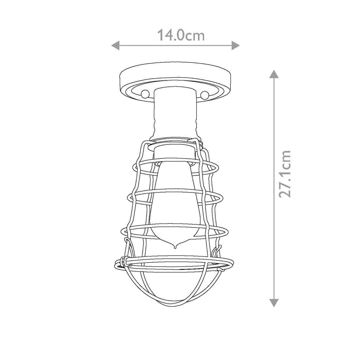 Quoizel Ceiling Semi-Flush from the Mixon range. Mixon 1 Light Semi-Flush – SKU QZ-MIXON-SF-PC