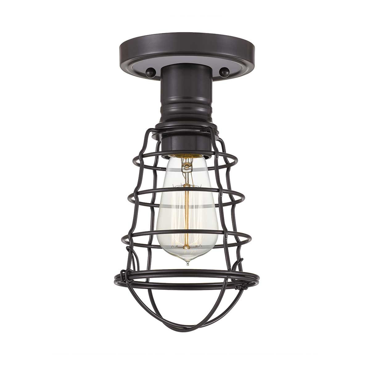 Quoizel Ceiling Semi-Flush from the Mixon range. Mixon 1 Light Semi-Flush – SKU QZ-MIXON-SF-PN