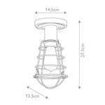 Quoizel Ceiling Semi-Flush from the Mixon range. Mixon 1 Light Semi-Flush – SKU QZ-MIXON-SF-PN