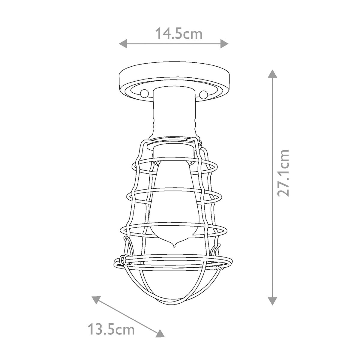 Quoizel Ceiling Semi-Flush from the Mixon range. Mixon 1 Light Semi-Flush – SKU QZ-MIXON-SF-PN