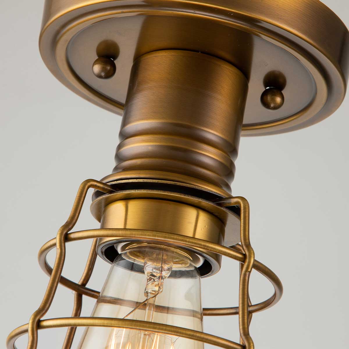 Quoizel Ceiling Semi-Flush from the Mixon range. Mixon 1 Light Semi-Flush Product Code = QZ-MIXON-SF-WS