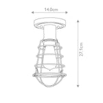 Quoizel Ceiling Semi-Flush from the Mixon range. Mixon 1 Light Semi-Flush – SKU QZ-MIXON-SF-WS