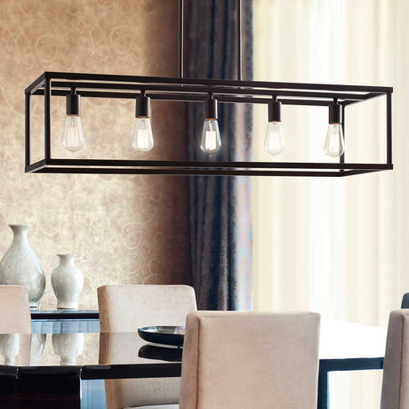 Quoizel Chandelier from the New Harbor range. New Harbor 5 Light Island Chandelier Product Code = QZ-NEW-HARBOR-ISLE