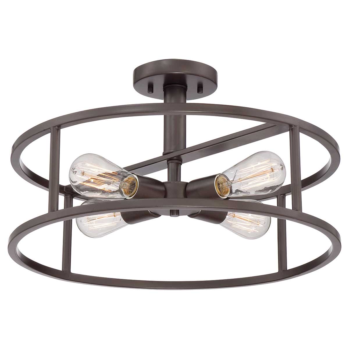 Quoizel Ceiling Semi-Flush from the New Harbor range. New Harbor 4 Light Semi-Flush  Product Code = QZ-NEW-HARBOR-SF