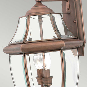 Quoizel Outdoor Wall Light from the Newbury range. Newbury 2 Light Large Wall Lantern Product Code = QZ-NEWBURY2-L-AC