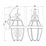 Quoizel Outdoor Wall Light from the Newbury range. Newbury 2 Light Large Wall Lantern – SKU QZ-NEWBURY2-L-PB